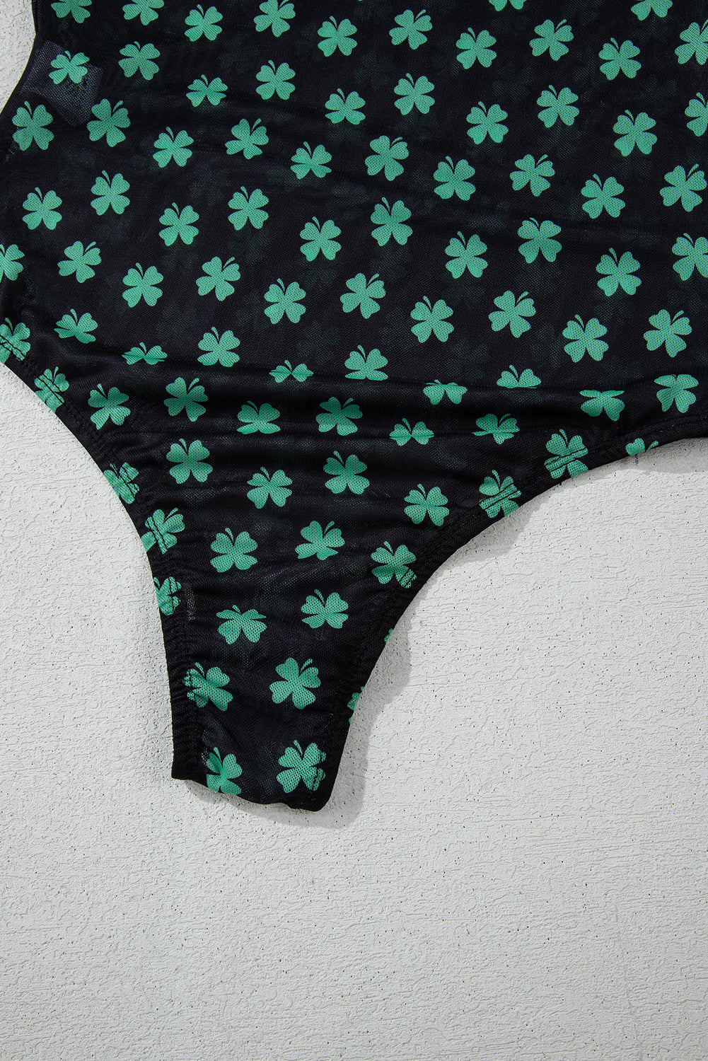 Women Mesh Shamrock Long Sleeve Top | Elowen