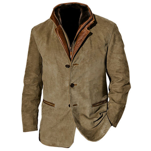 Men Vintage Suede Blazer | Nicholo