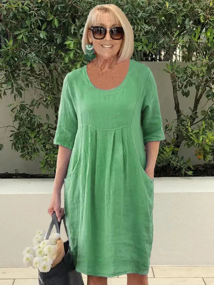 Women Loose Cotton Blend Dress | Lisa