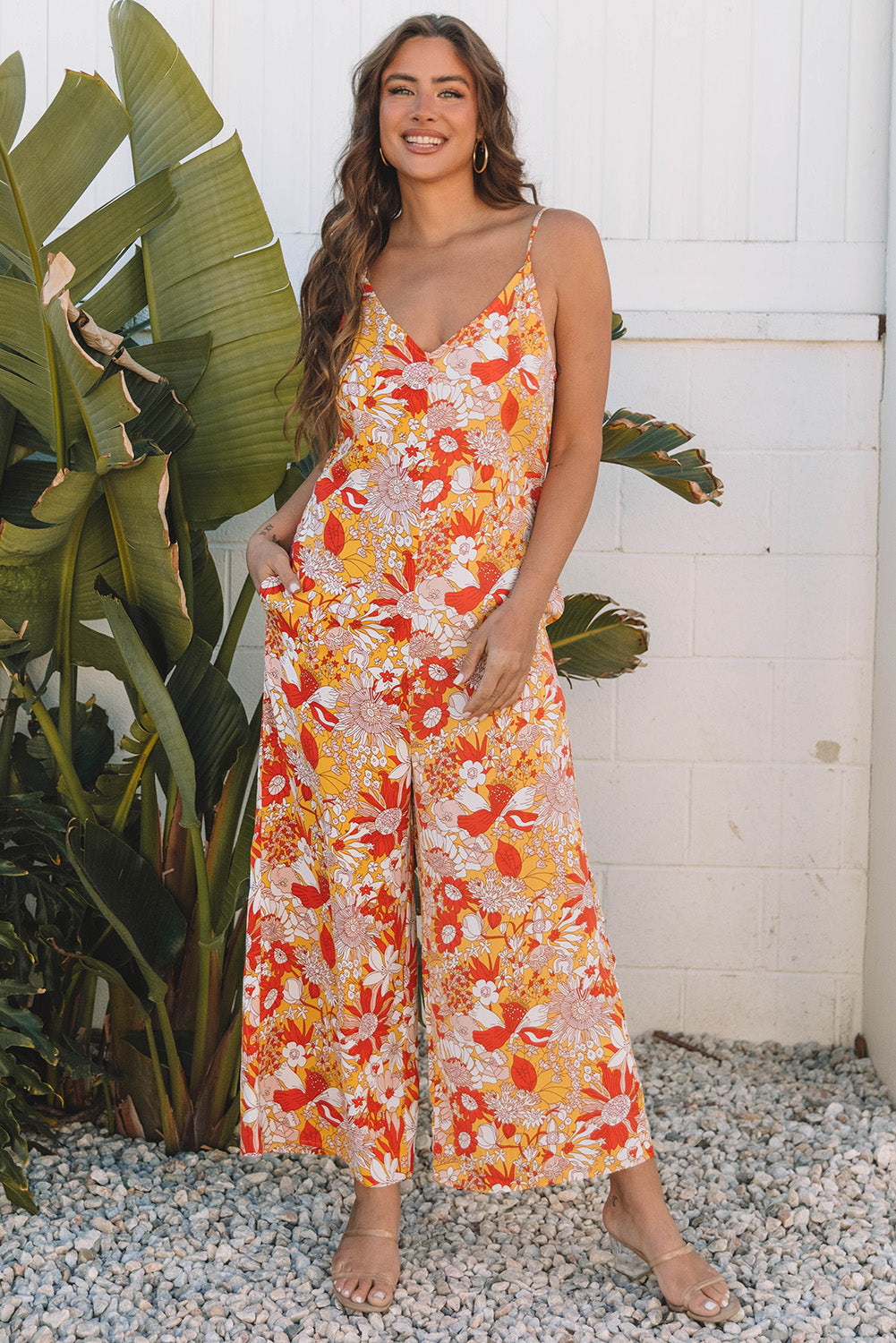 Variant image for Women Jumpsuit Floral Polyester | Summer Breeze-1