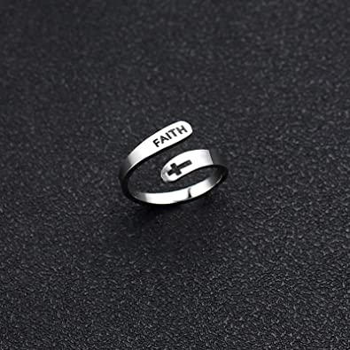 Women Adjustable Ring Silver Inspirational Design | Empowerment-4