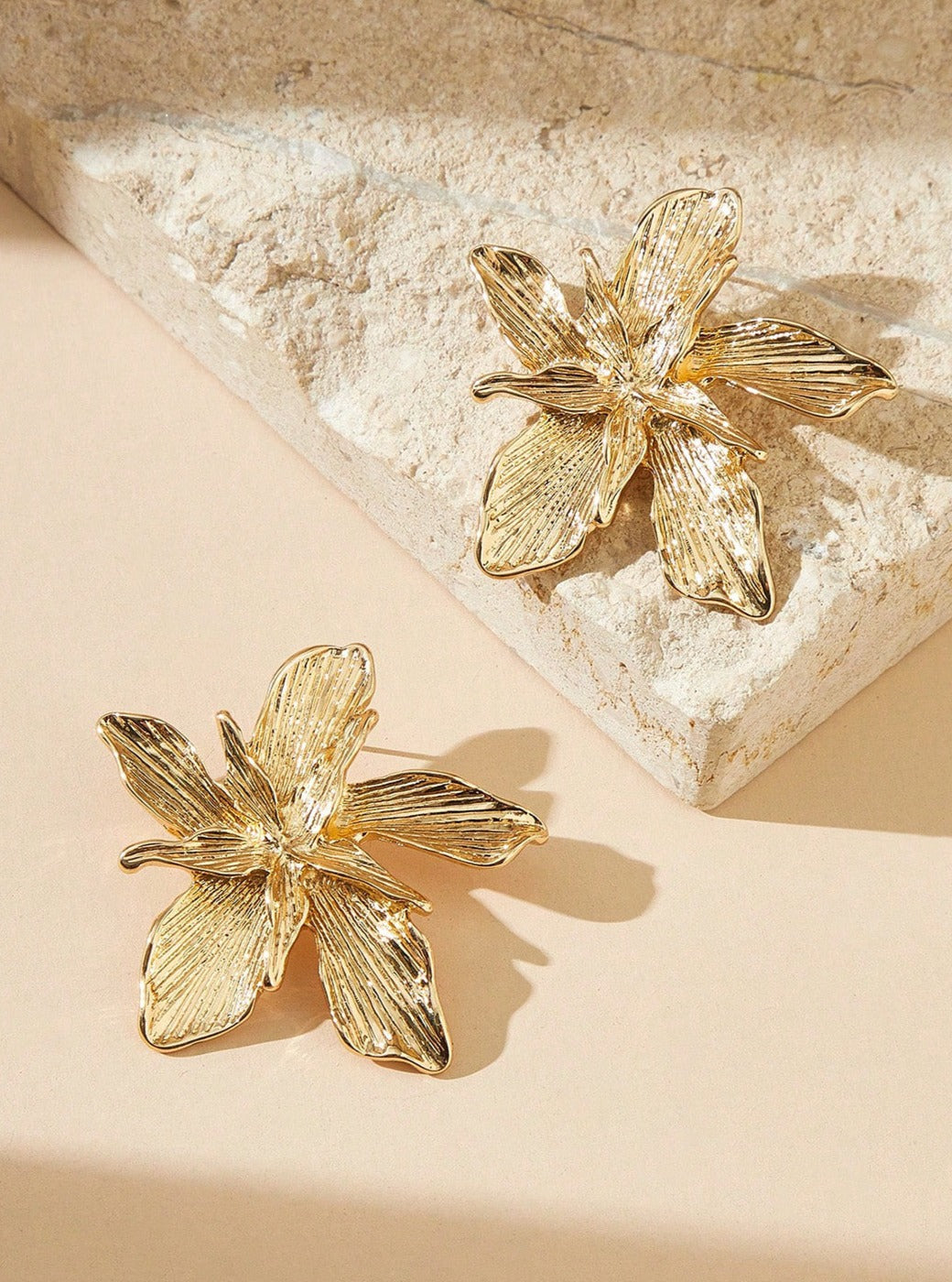 Women Earrings Alloy Metal Floral Design | Elegant Blossom-5