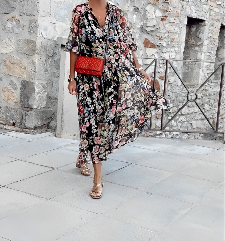 Women Floral Midi Dress | Serena