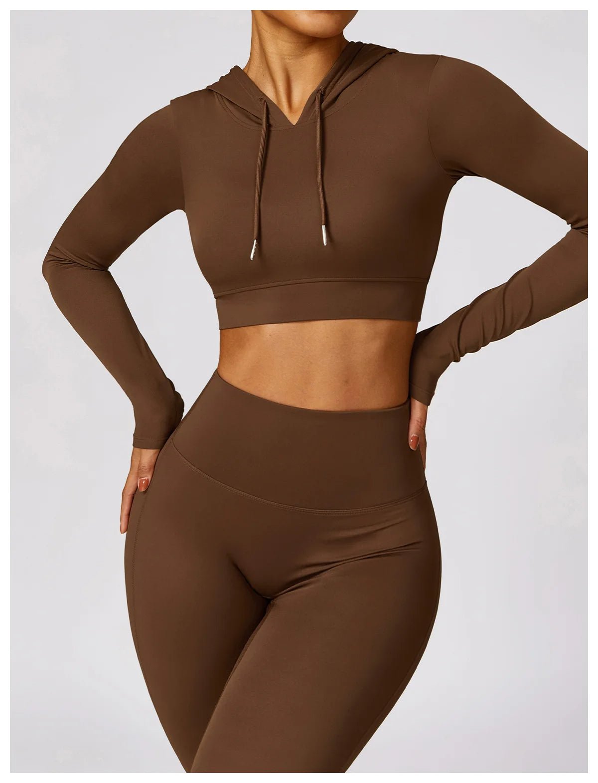 Women Gym Leggings Black Stretchy Fabric | Bella-4