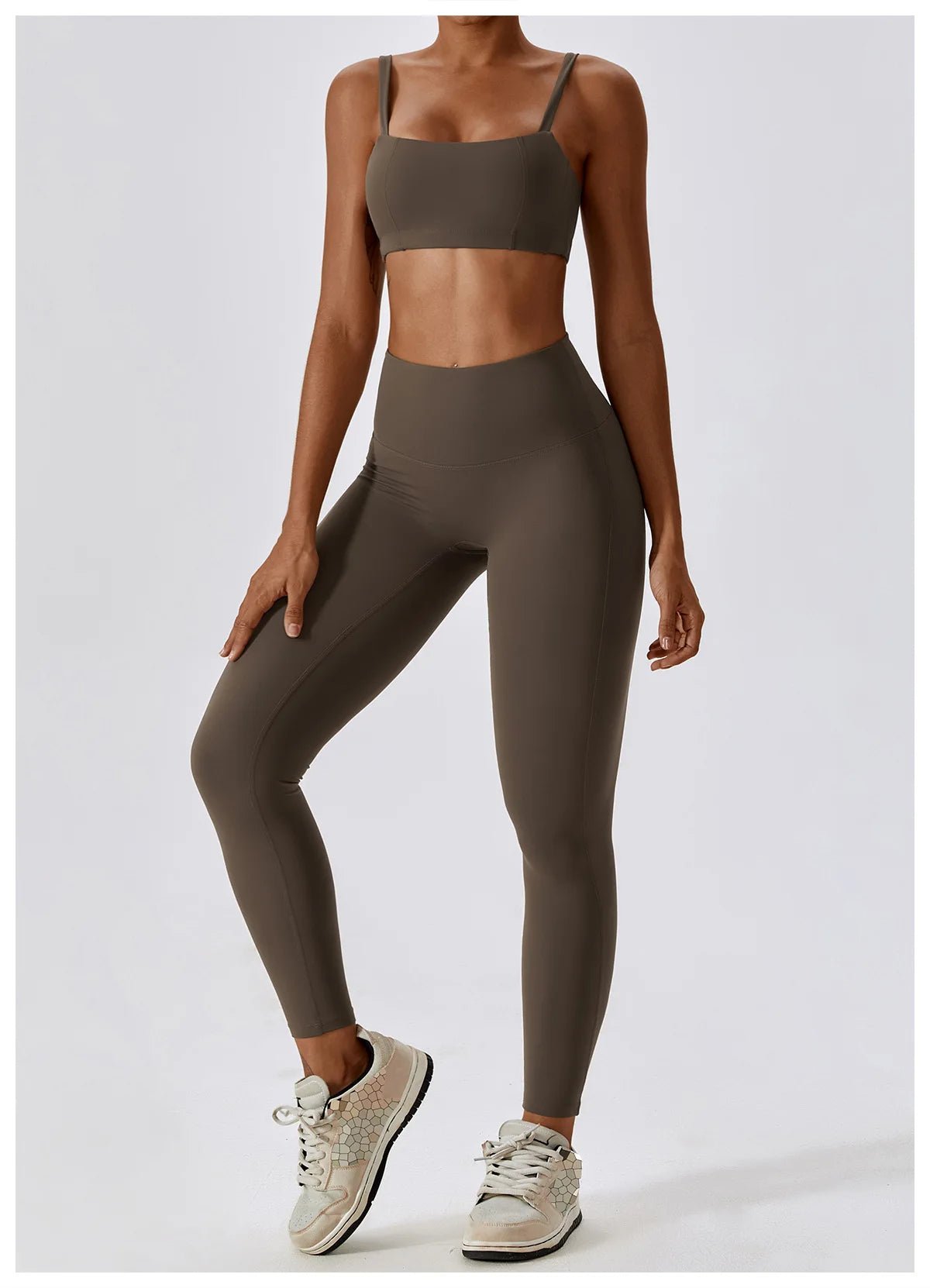 Women Gym Leggings Black Stretchy Fabric | Bella-1
