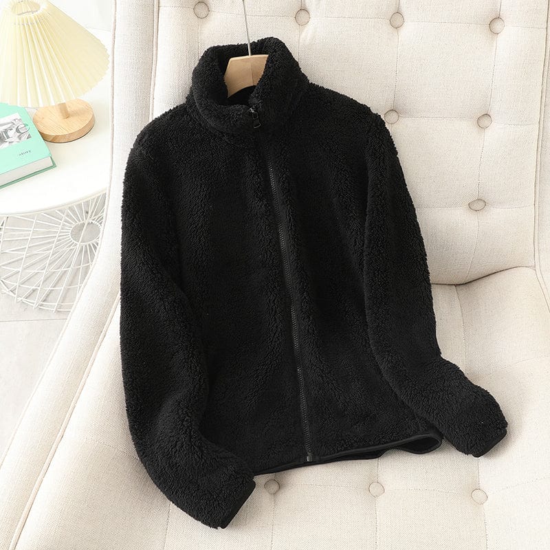 Women Plush Zip-Up Fleece Jacket | Azura