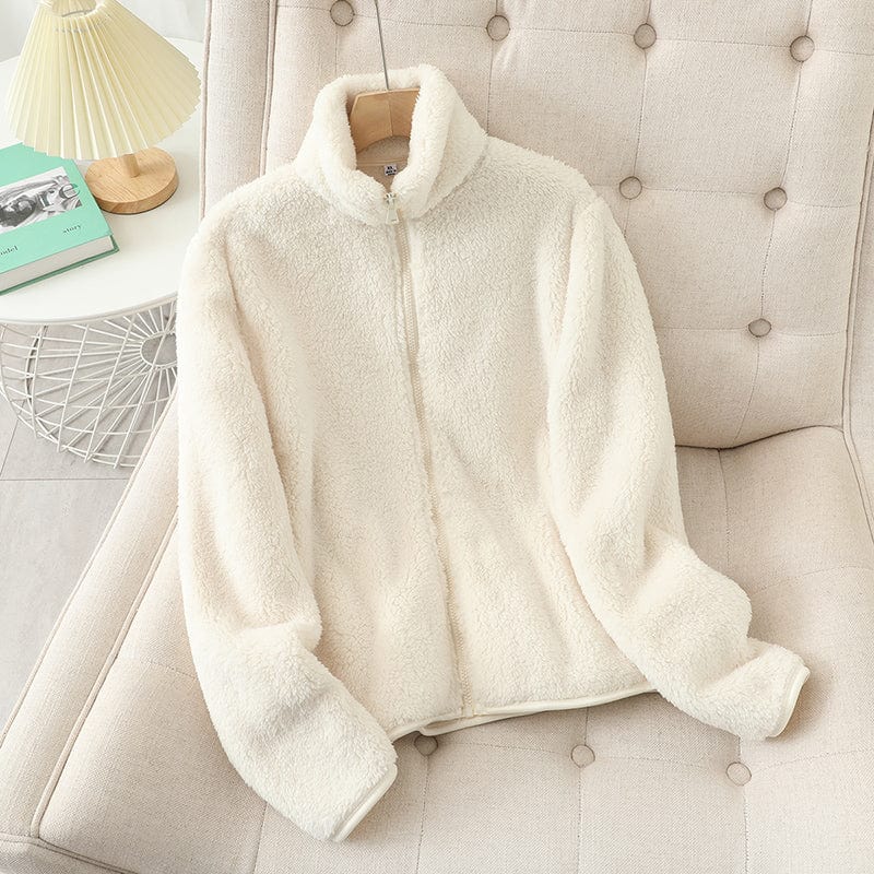 Women Plush Zip-Up Fleece Jacket | Azura
