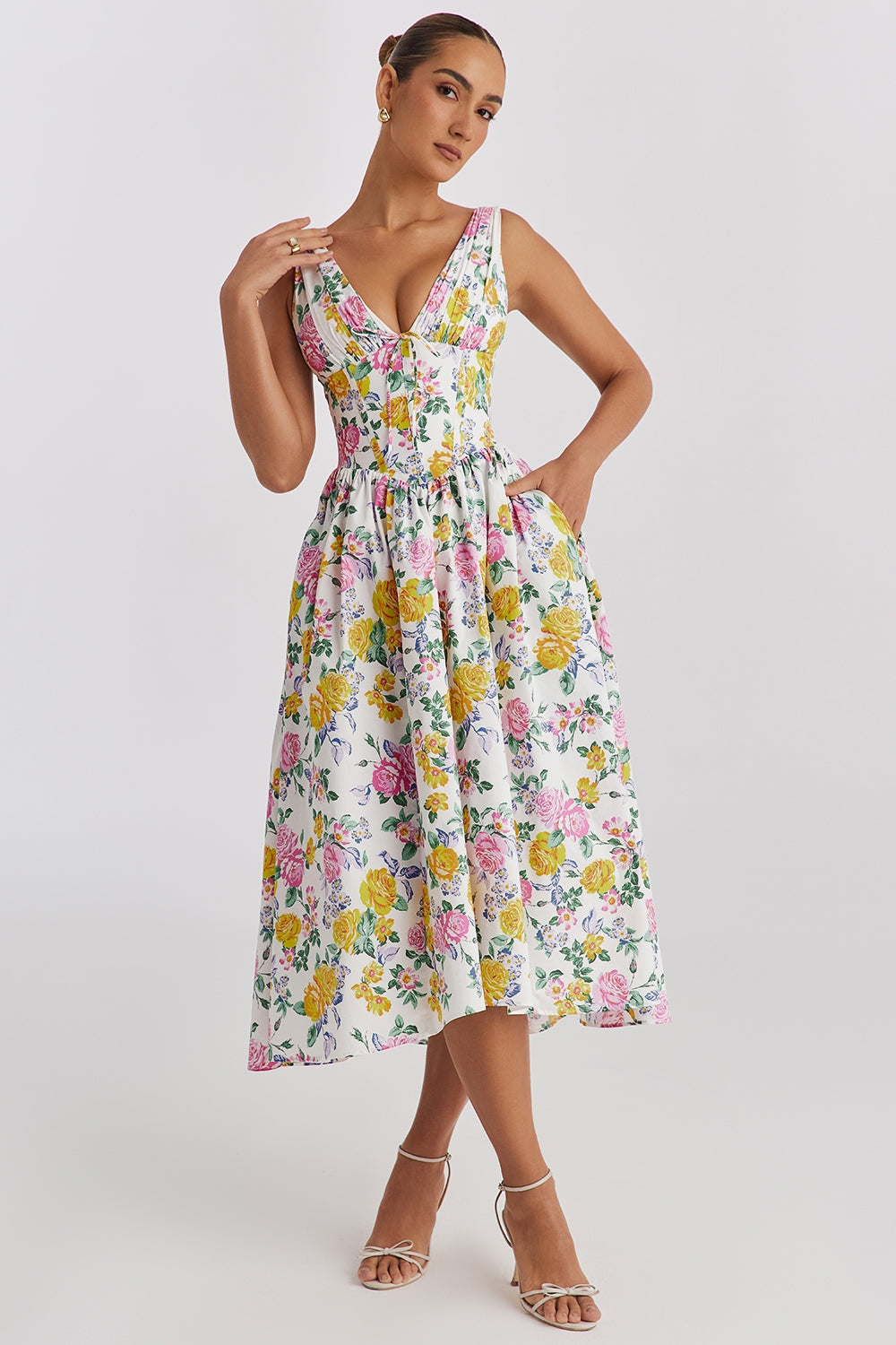 Women Floral Midi Dress | Calliope