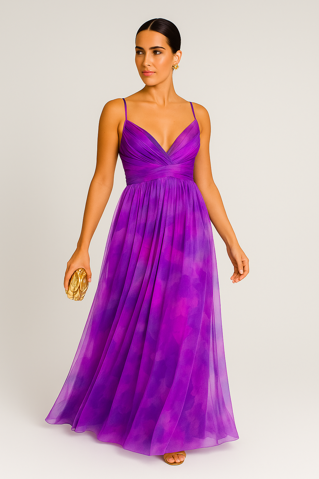 Women Maxi Dress Floral Print Polyester | Gisele