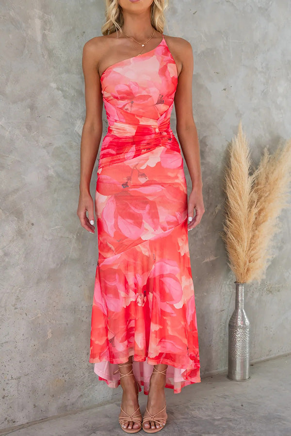 Women Floral Asymmetrical Maxi Dress | Amelia