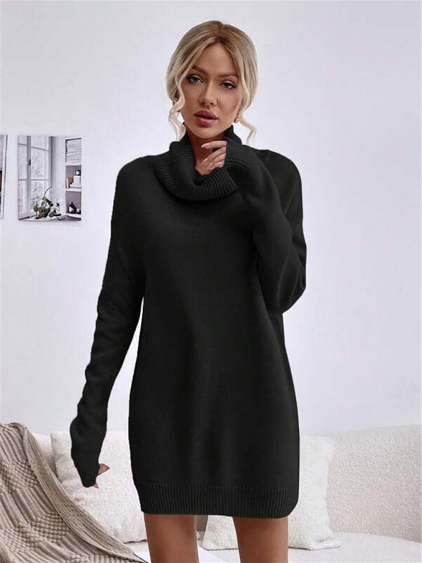 Women Knitted Turtleneck Sweater Long Fit | Victoria
