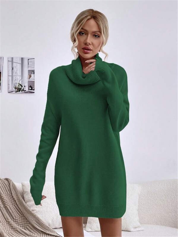 Women Knitted Turtleneck Sweater Long Fit | Victoria
