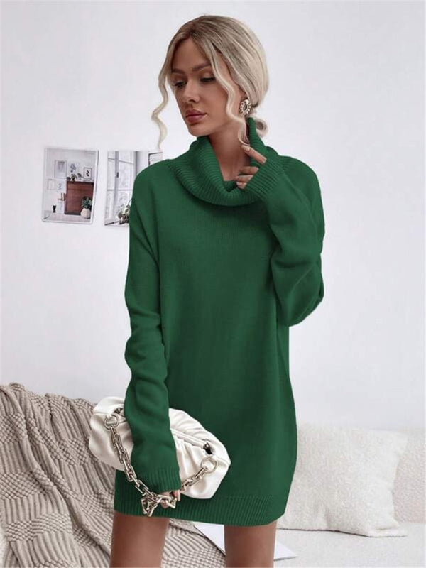 Women Knitted Turtleneck Sweater Long Fit | Victoria