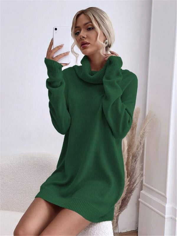 Women Knitted Turtleneck Sweater Long Fit | Victoria