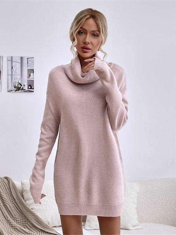 Women Knitted Turtleneck Sweater Long Fit | Victoria