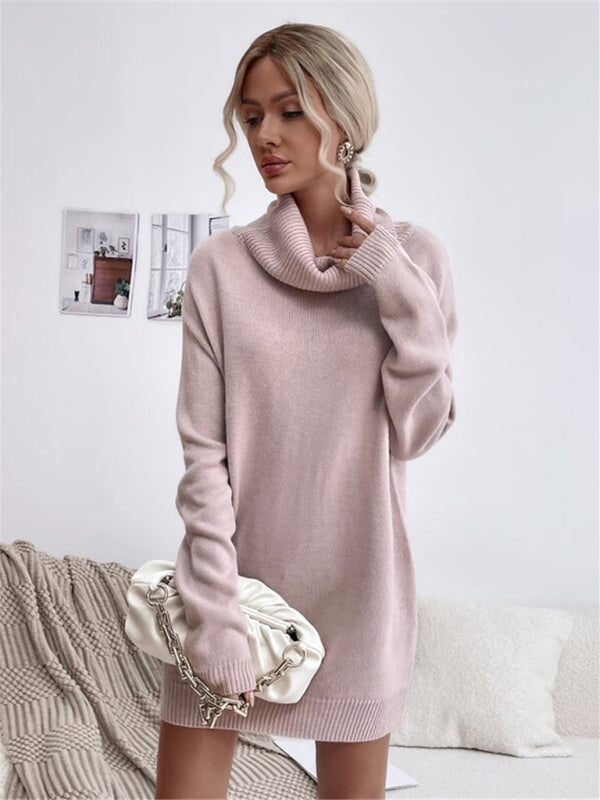 Women Knitted Turtleneck Sweater Long Fit | Victoria