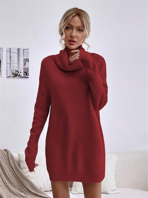 Women Knitted Turtleneck Sweater Long Fit | Victoria