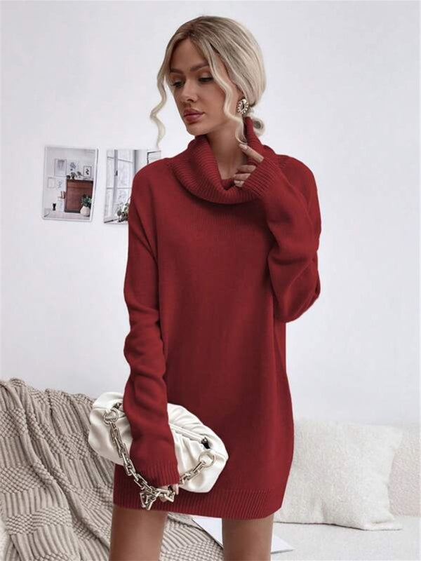 Women Knitted Turtleneck Sweater Long Fit | Victoria