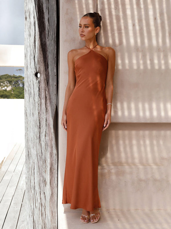 Women Maxi Dress Black Polyester | Devony-4