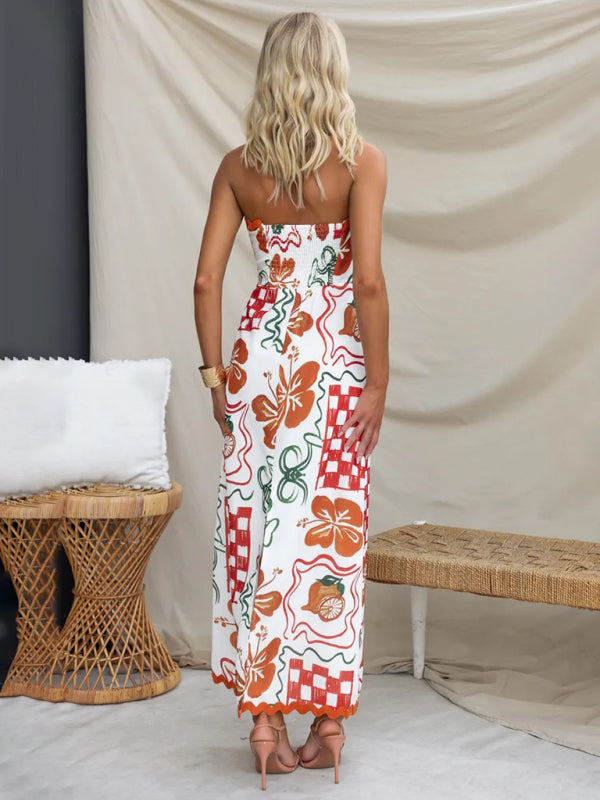 Women Maxi Dress Boho Print Lightweight Knit | Dexie-4
