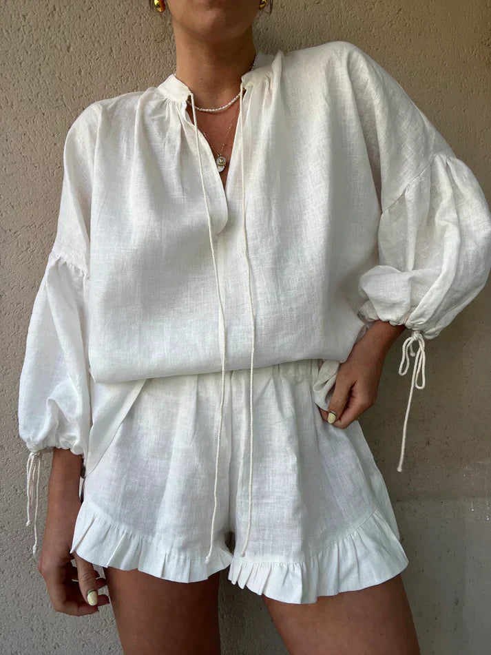 Women Relaxed Linen Set | Romina