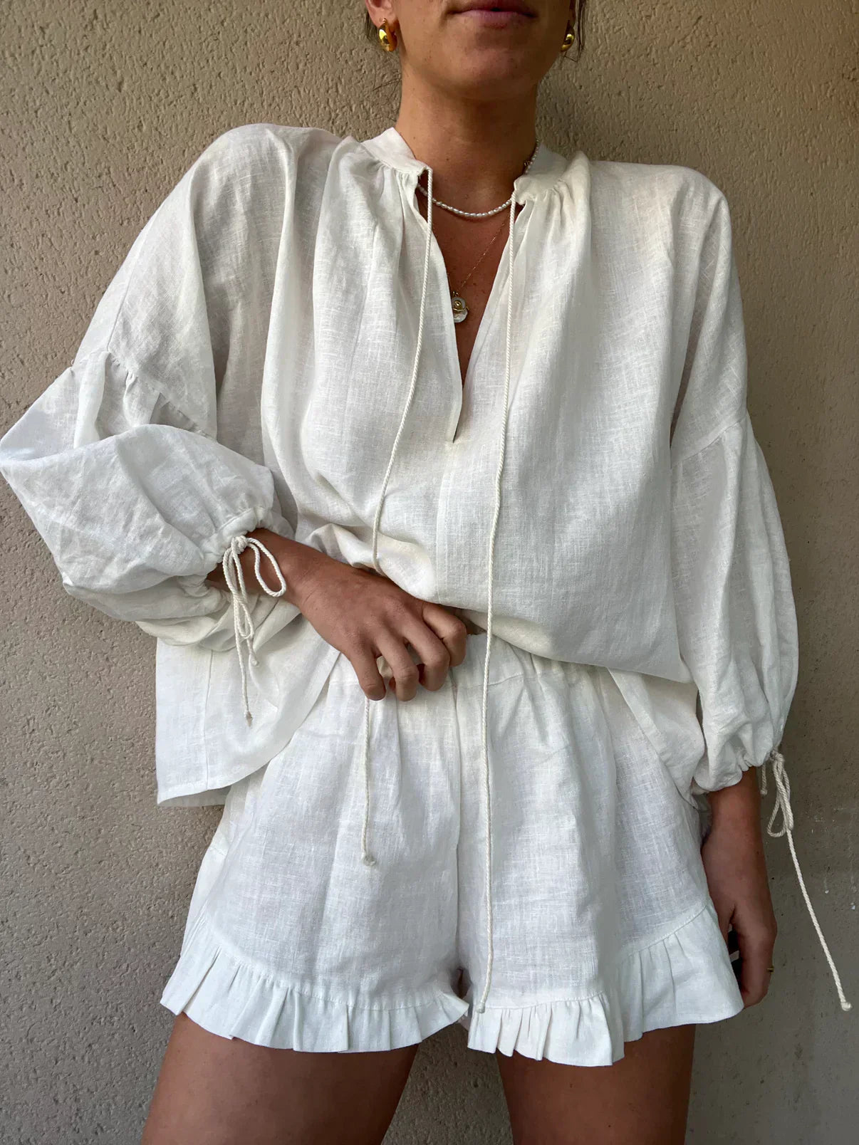 Women Relaxed Linen Set | Romina