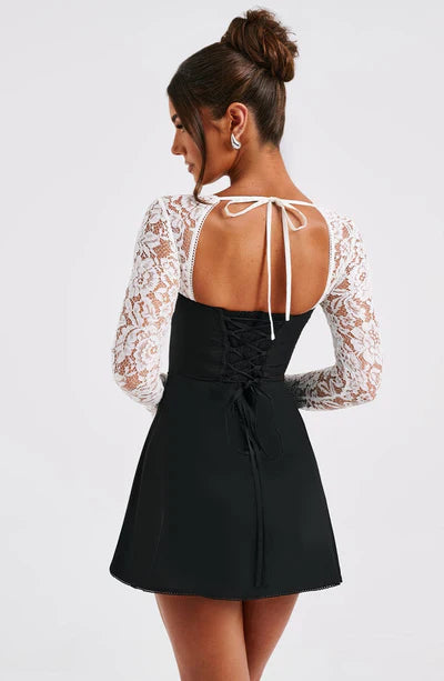 Women Lace Sleeve Mini Dress | Augusta