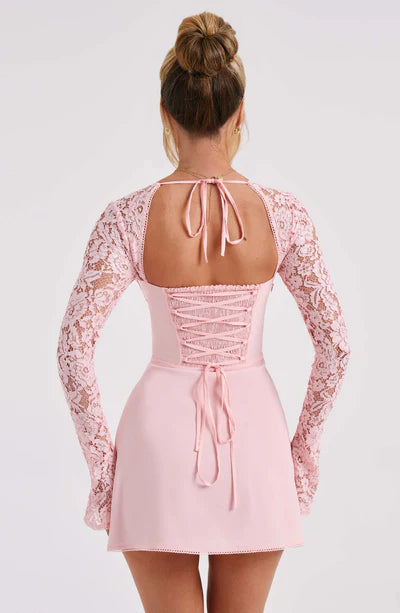 Women Lace Sleeve Mini Dress | Augusta