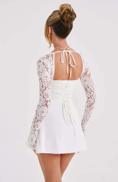 Women Lace Sleeve Mini Dress | Augusta