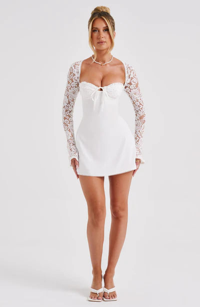Women Lace Sleeve Mini Dress | Augusta