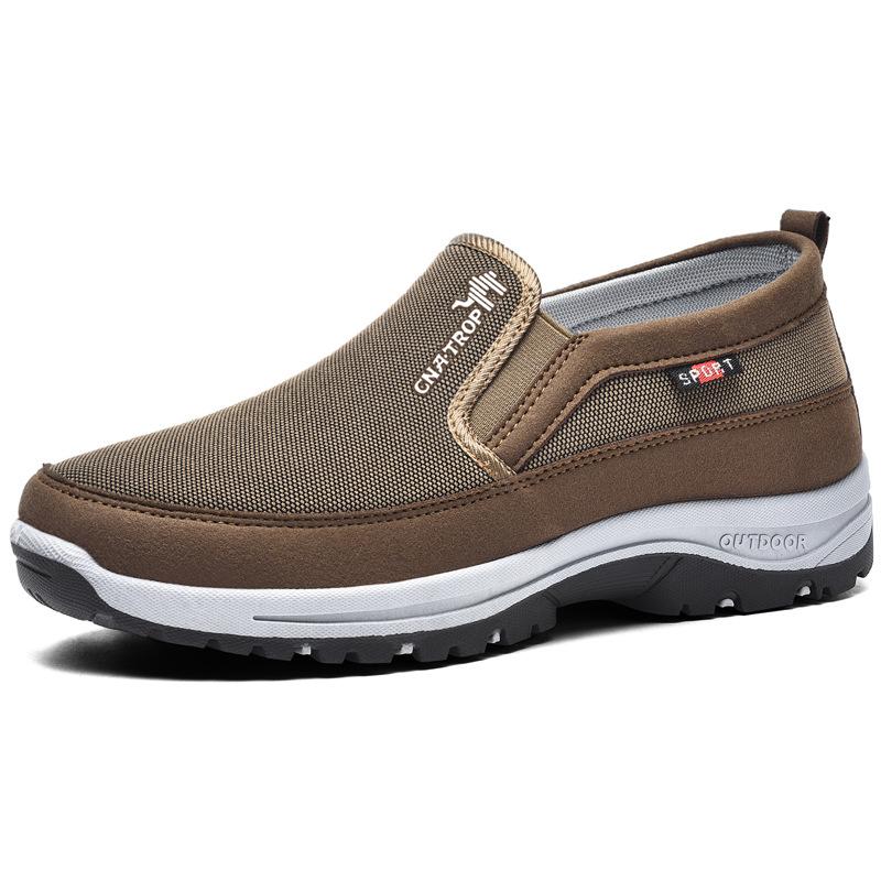 Men Walking Shoe Black Leather | Walker-2
