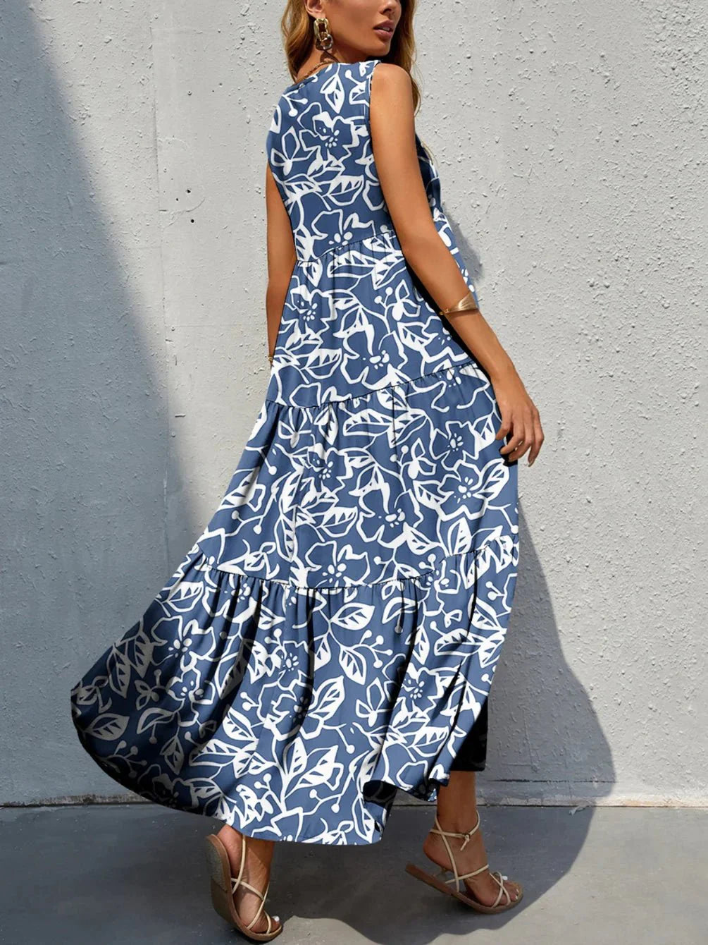 Women Bohemian Inspired Floral Maxi Dress | Katie
