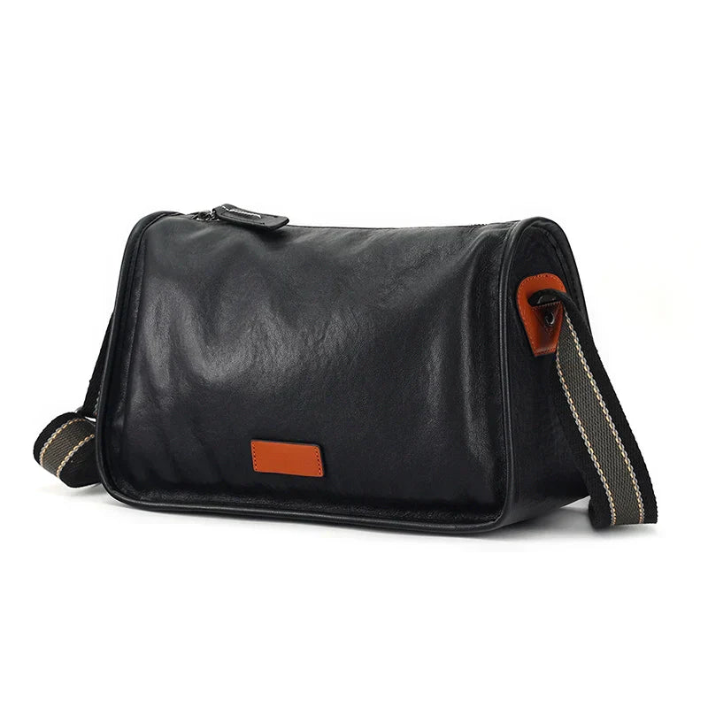 Men Classic Leather Crossbody Bag | Michael