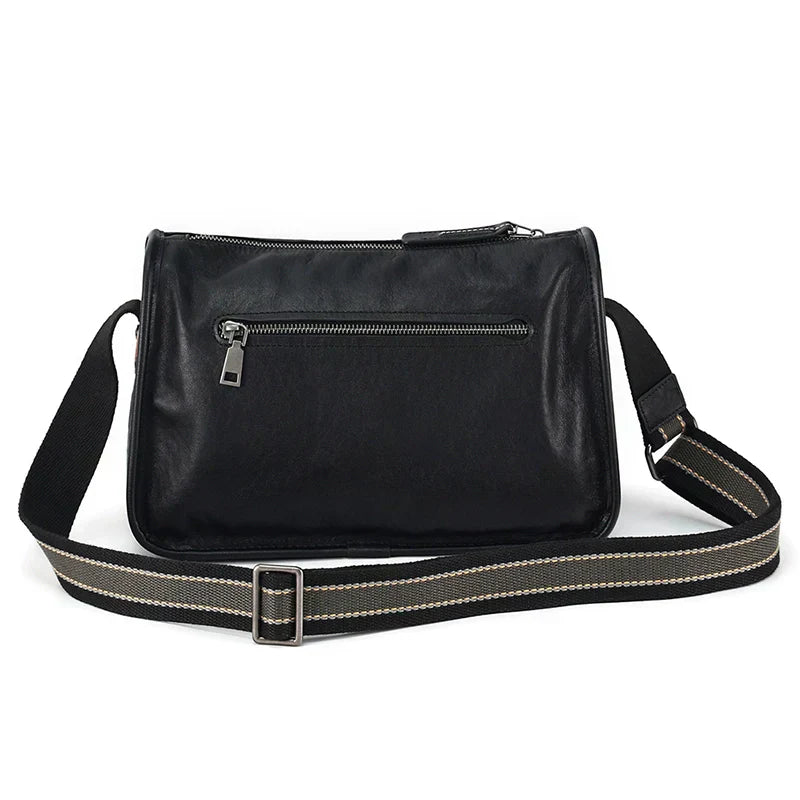 Men Classic Leather Crossbody Bag | Michael