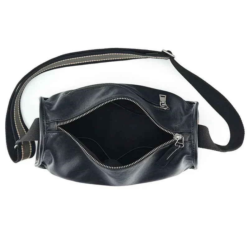Men Classic Leather Crossbody Bag | Michael