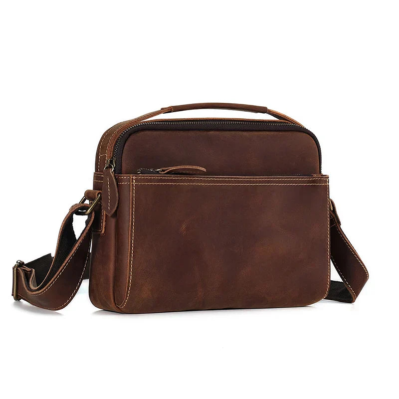 Men Classic Leather Crossbody Bag | Bram