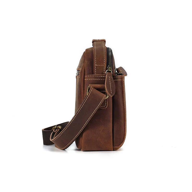 Men Classic Leather Crossbody Bag | Bram