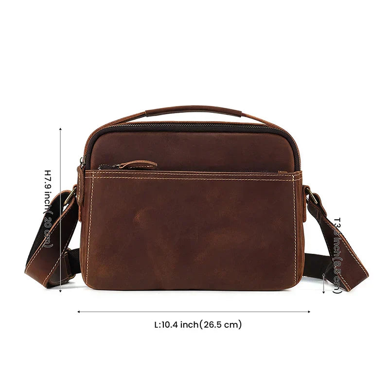 Men Classic Leather Crossbody Bag | Bram