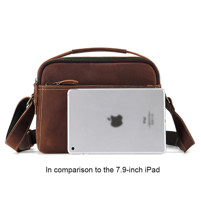 Men Classic Leather Crossbody Bag | Bram