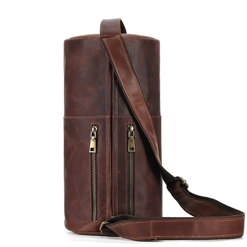 Men Vintage Leather Bottle Sling Bag | Lars