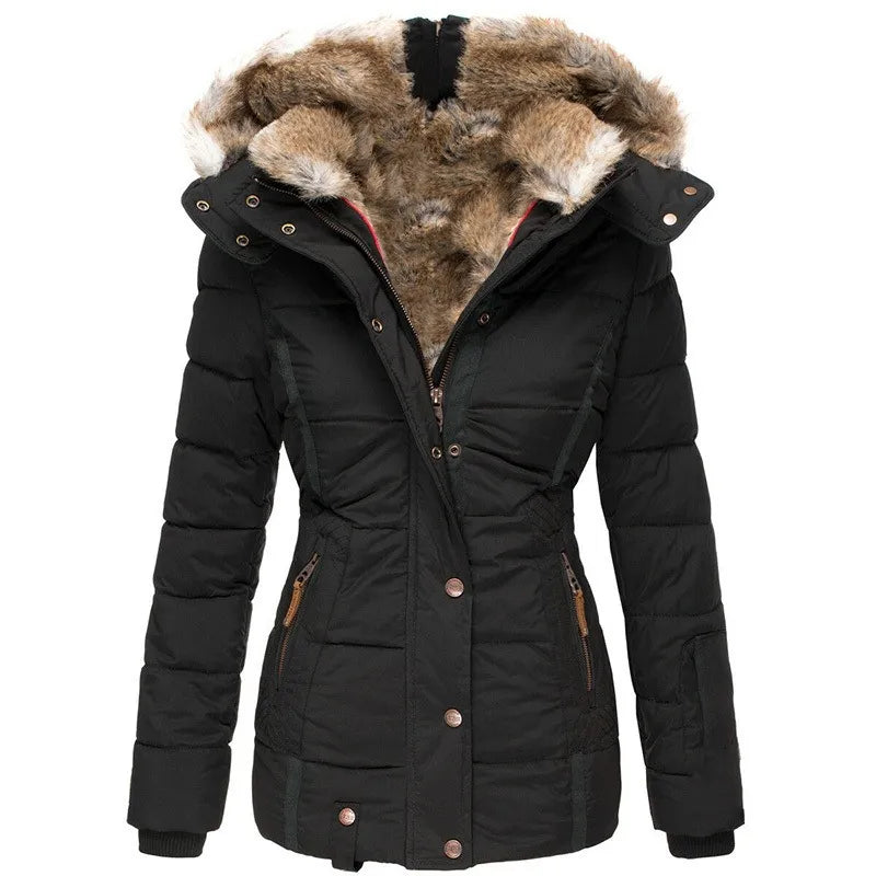 Women Faux Fur-Lined Winter Parka | Adira
