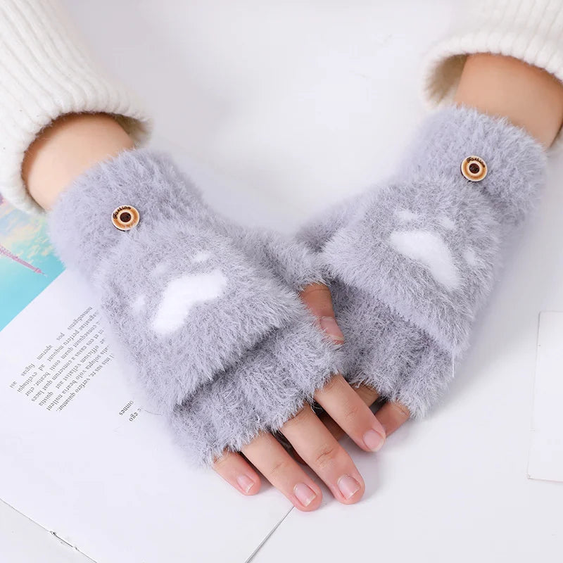 Harriet - Flip Mink Mittens for Women - Soft & Convertible