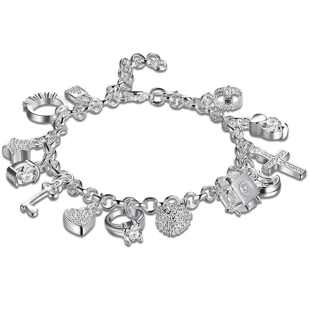 Women Silver Bracelet for Women | Elegant Charm Design-4
