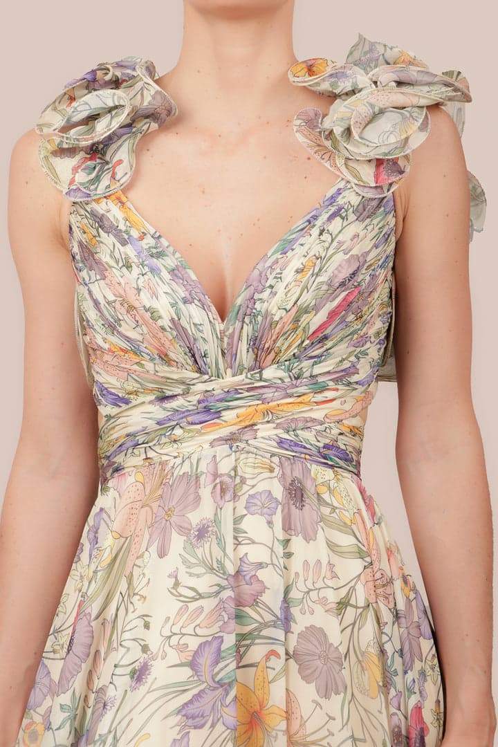 Women Floral Chiffon Maxi Dress | Aaliyah