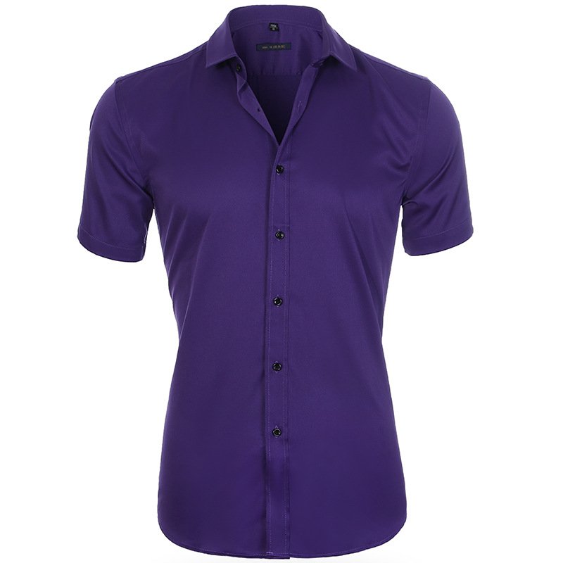 Men Chic Business Short-Sleeve Shirt | Javy