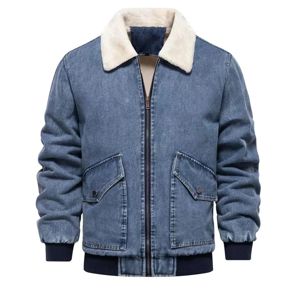 Women Sherpa-Lined Denim Jacket | Eliav