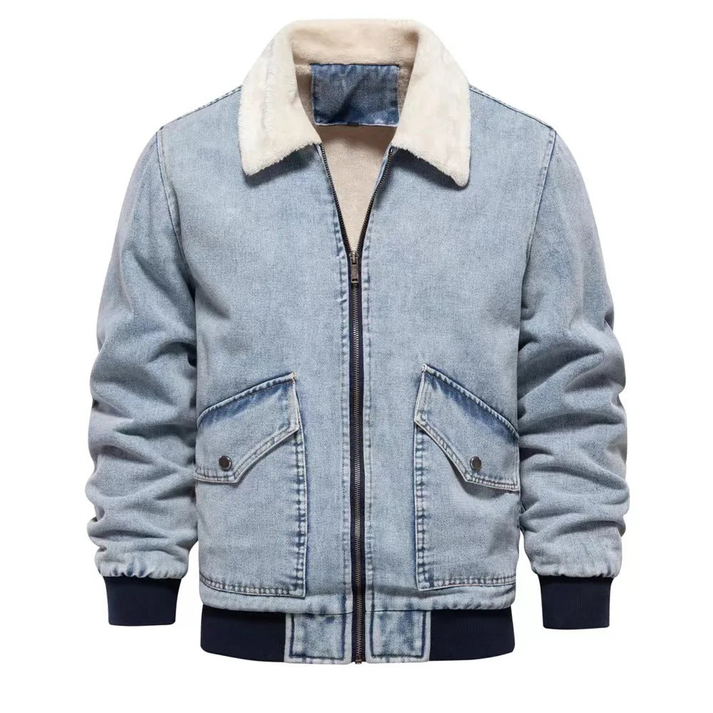 Women Sherpa-Lined Denim Jacket | Eliav
