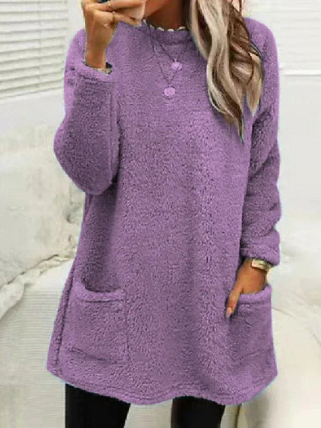 Women Cozy Fleece Oversized Sweater | Remie