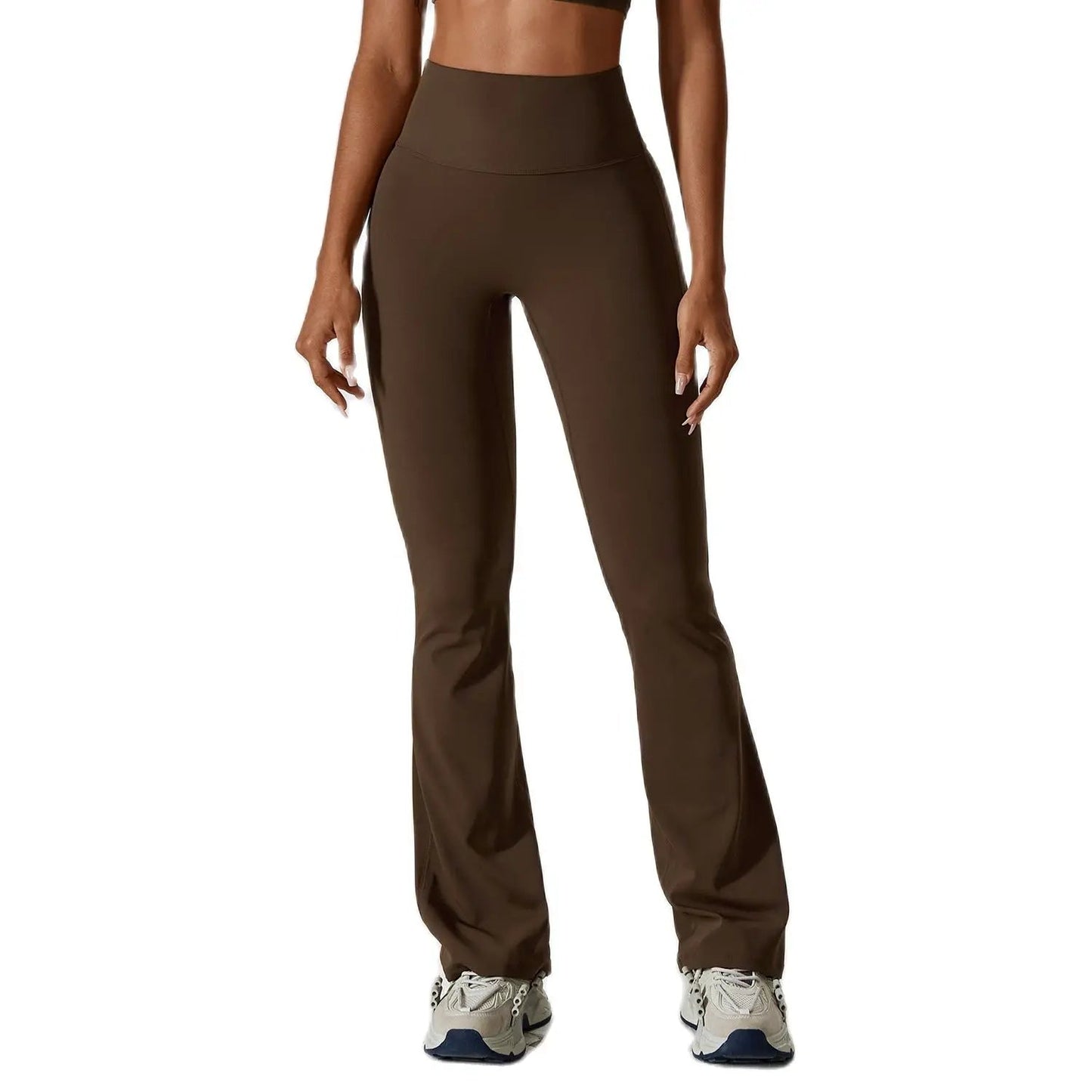 Variant image for Women Flare Leggings Black Nylon Spandex | Bella-5