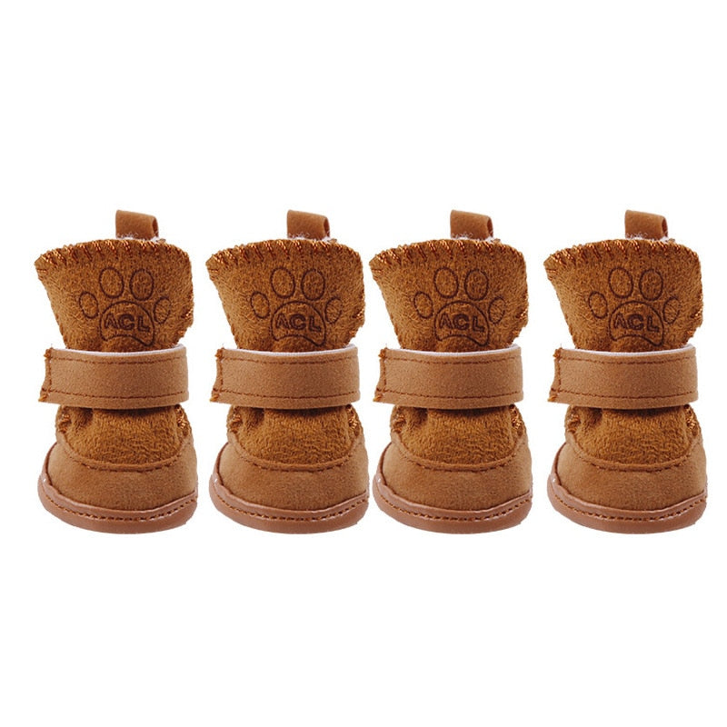 Dog Boots Black Fleece Anti-Slip | Pawfleece-4